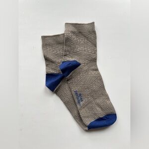 Japan brand Mina perhonen Patterned Gray and Blue Socks